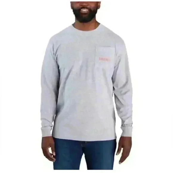 NWT Carhartt Loose Fit Heavyweight Long-Sleeve Pocket Mens T-Shirt Tall Size XL - Picture 1 of 6